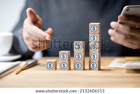 Fnancial,economy and management with dollar sign.crisis and solution.investment plan Royalty-Free Stock Photo #2132606553
