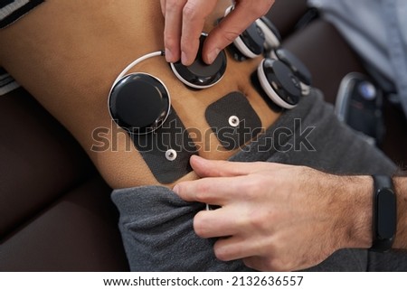 Female having therapy and rehabilitation with doctor Royalty-Free Stock Photo #2132636557