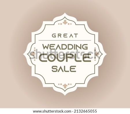 Great wedding couple sale offer unit Royalty-Free Stock Photo #2132665055