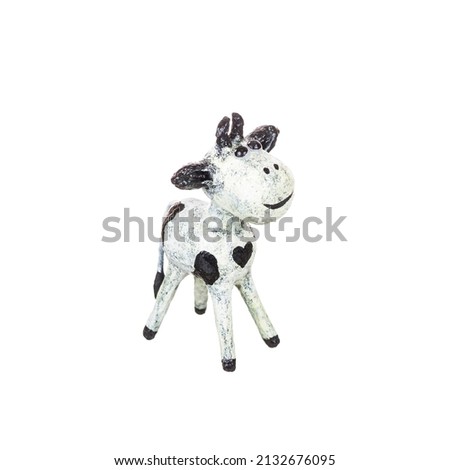 Handmade animal on a white background.