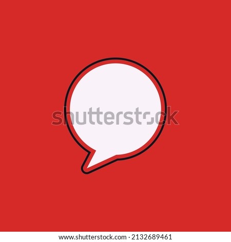 vector of speech bubble with color background