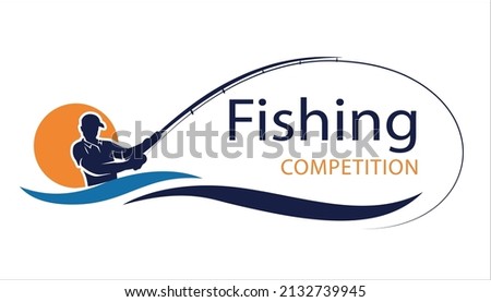 Fishing logo vector design template