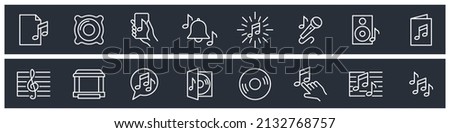 set of Music elements symbol template for graphic and web design collection logo vector illustration