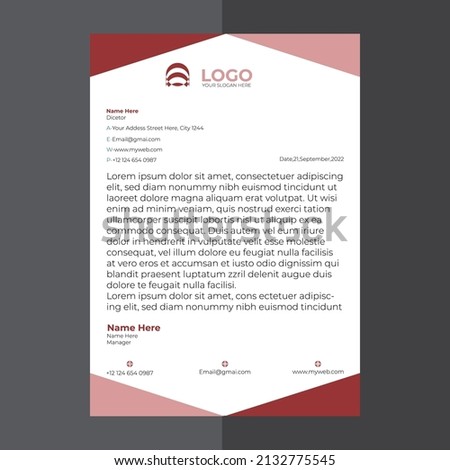 

Business letterhead design template Royalty Free Vector