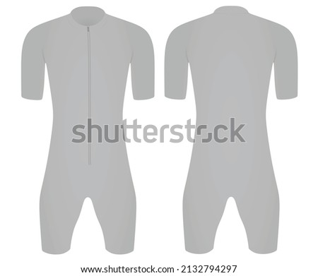 Grey cycling jersey. vector illustration