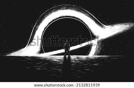 Greatest black hole in the universe Royalty-Free Stock Photo #2132811939