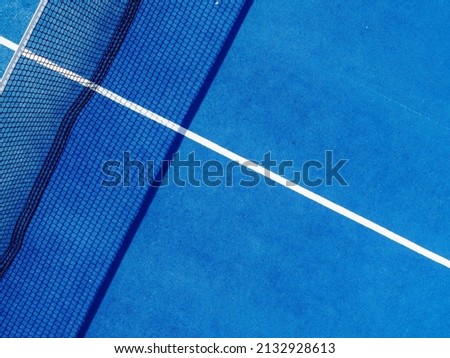 zenithal aerial view of a paddle tennis court Royalty-Free Stock Photo #2132928613