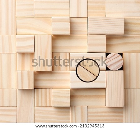 wood blocks background, abstract background