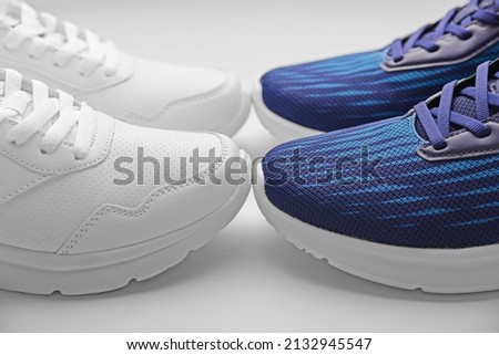 sport sneakers for training closeup on white background