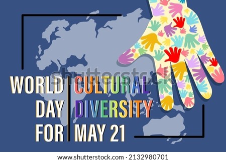 The World Day for Cultural Diversity Poster Design illustration