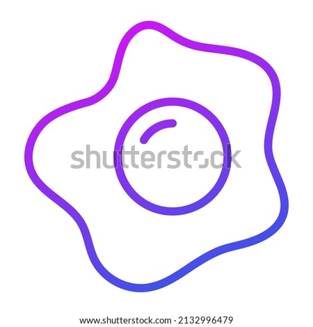 fried egg vector Line Icon. Simple Creative vector Line Icon