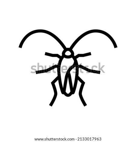 cockroach insect line icon vector. cockroach insect sign. isolated contour symbol black illustration
