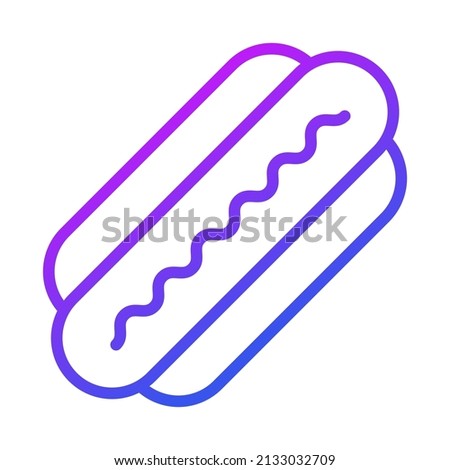 hotdog vector Line Icon. Simple Creative vector Line Icon