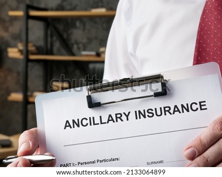 Ancillary insurance empty application form for signing.