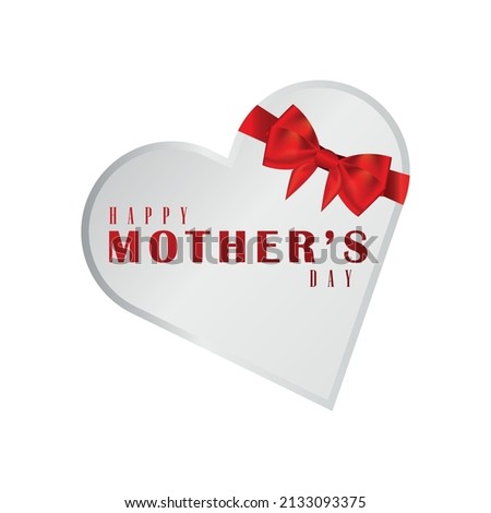 Mother's day concept banner with colorful flowers, isolated on white background. editable vector
