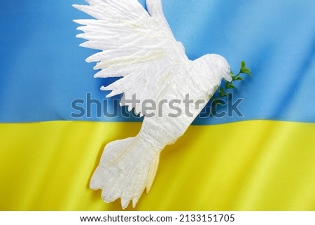 Pray for Ukraine. International protest Stop Russian aggression against Ukraine.