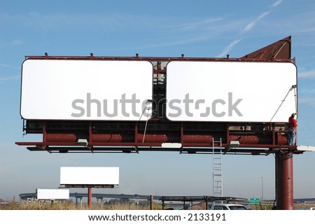 Blank Billboards with blue sky-add your text