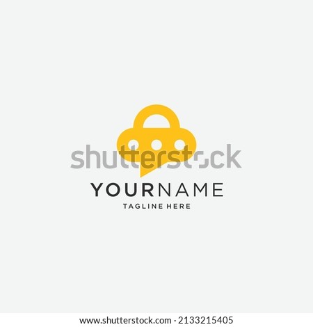 simple and modern chat cloud logo design template