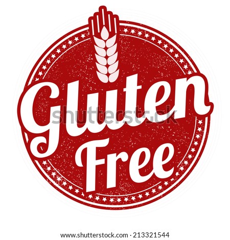 Gluten free grunge rubber stamp on white background, vector illustration