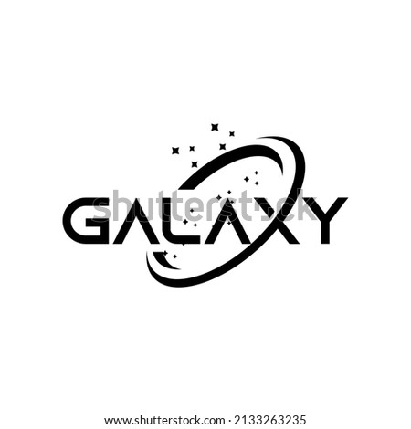 Creative and abstract galaxy for solar system and universe logo design vector editable