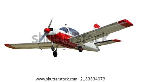 Image of sports aeroplane isolated on a clean white background