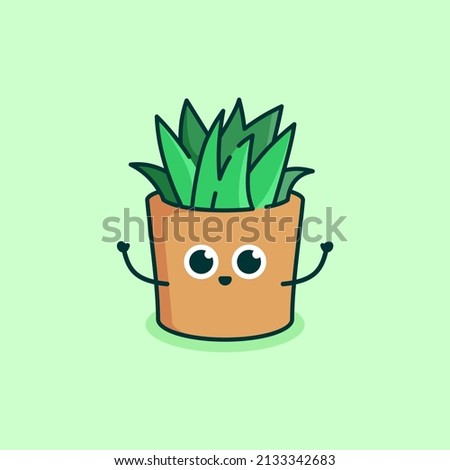 Isolated cute plants simple vector logo design