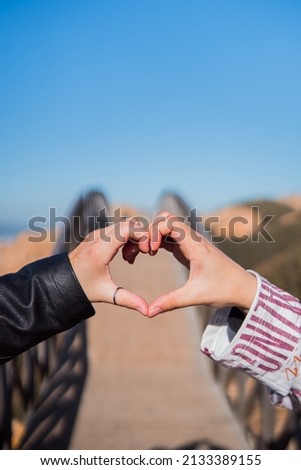 Finger heart, Heart gesture with fingers, Hand heart, sisters love