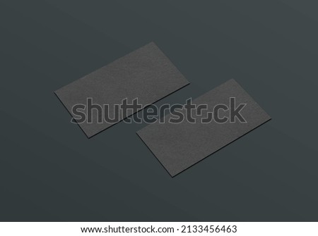 Photo of blank business cards with background. Mock-up for branding identity.