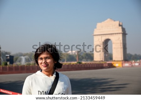 Delhi, India Gate High quality Photo stock image, Clicked From National War Memorial
