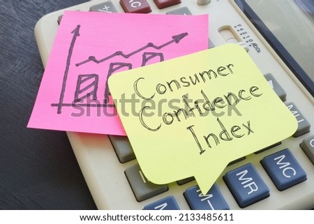 Consumer Confidence Index is shown on a business photo using the text Royalty-Free Stock Photo #2133485611