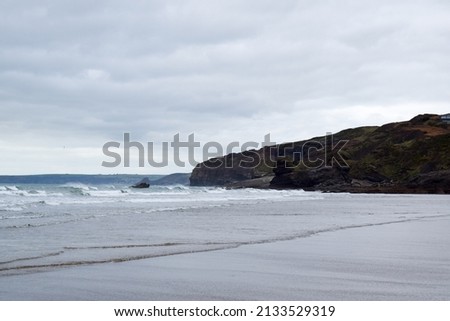 Broad Haven Beach, Pembrokeshire Coast, English Coast line, England in November