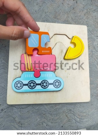 Puzzle toys for children made of wood