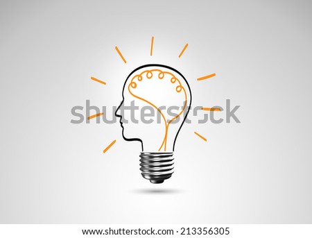 Light bulb metaphor for good idea, Inspiration concept Royalty-Free Stock Photo #213356305