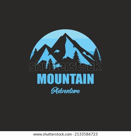 Mountain adventure logo design vector illustration
