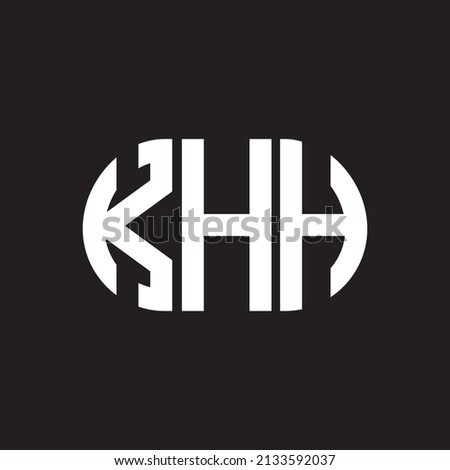 KHH letter logo design on black background. KHH creative initials letter logo concept. KHH letter design.
