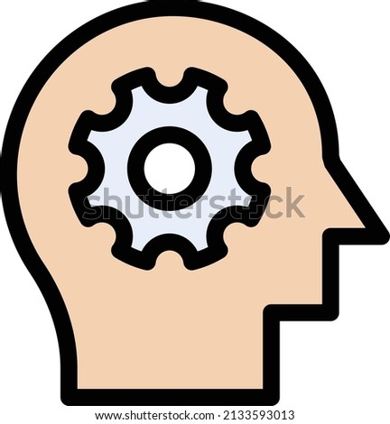 mind vector illustration isolated on a transparent background. stroke vector icons for concept or web graphics.