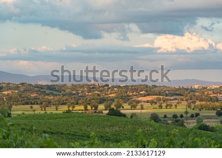 A photo of a landscape taken in Tuscany, Italy