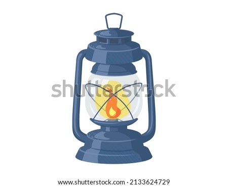 Clip art of lantern, Vector illustration on white background