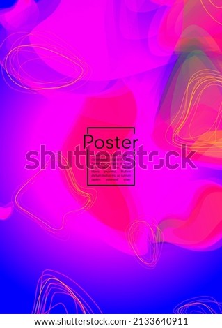 Digital Geometric Cover Design with Gradient and Abstract Lines, Figures for your Business.  Booklet Fluid Rainbow Poster Design, Gradient Effect for Event.