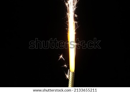 Close up of birthday sparkler candle