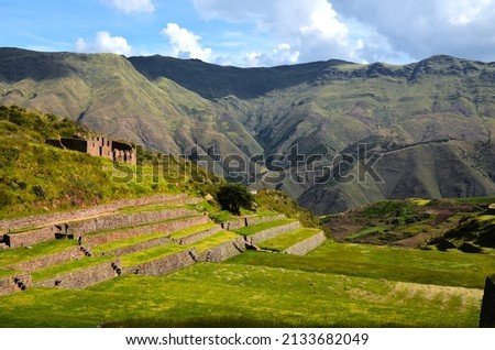 Inca temples near the city of Cusco, Peru. Images, Stock Photos and Vectors. 