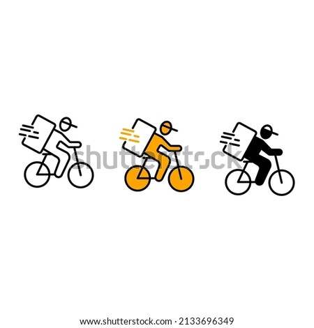 bike courier  icons  symbol vector elements for infographic web