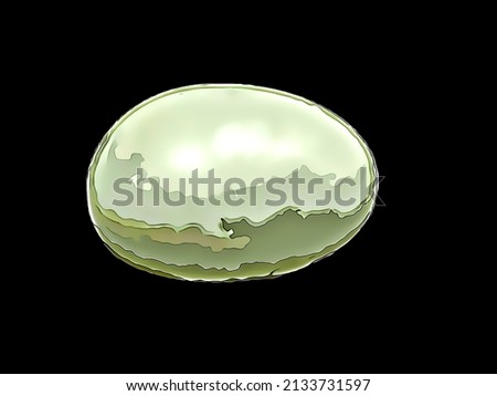Beautiful illustration of egg isolated on plain black background