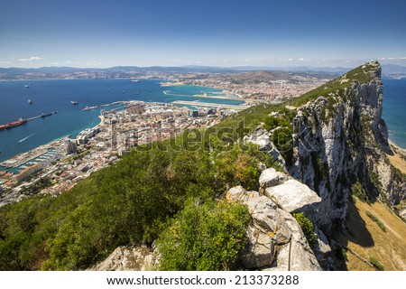 Landscape in Gibraltar, UK.