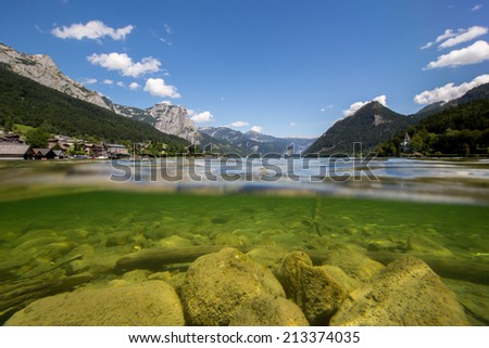 Beautiful lake in high mountains Alps Austria