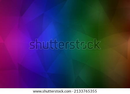 Dark Multicolor vector triangle mosaic template. A completely new color illustration in a polygonal style. Pattern for a brand book's backdrop.