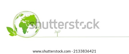 Banner design for World environment day, Earth day , Eco friendly and Sustainability development concept, Vector illustration