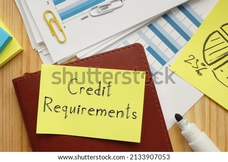 Credit Requirements are shown on a photo using the text
