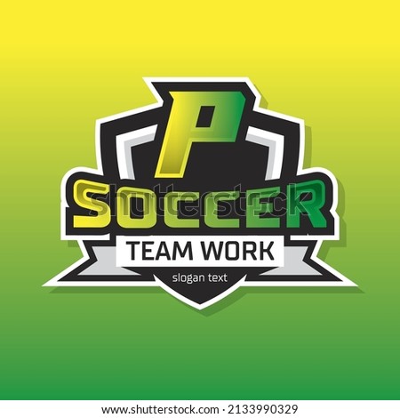 Esports logo letter P design template, initials gamer logo illustration, initials team work logo
