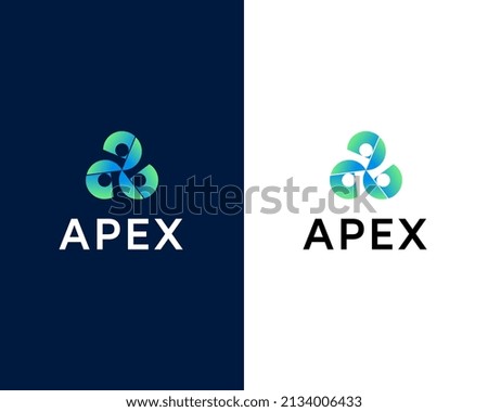 letter a logo design with business sign